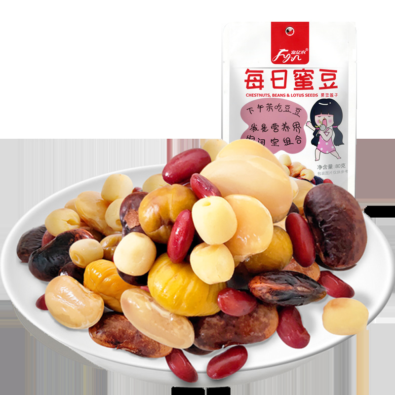 富亿农每日蜜豆80g/袋体验装下午茶营养健康休闲零食代餐饱腹优选|ms