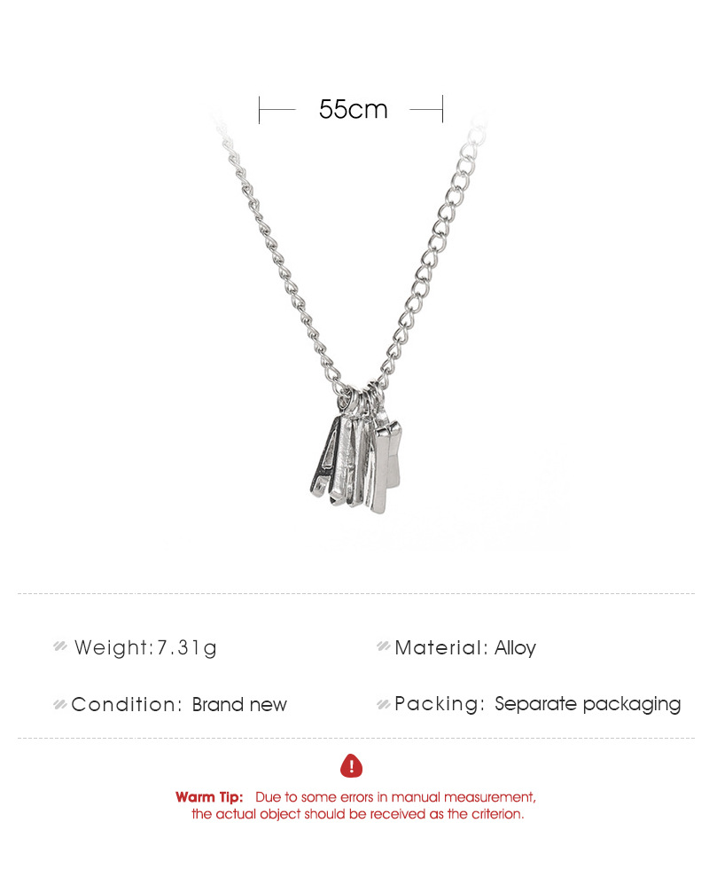Letter Alloy Plating Unisex Necklace display picture 1