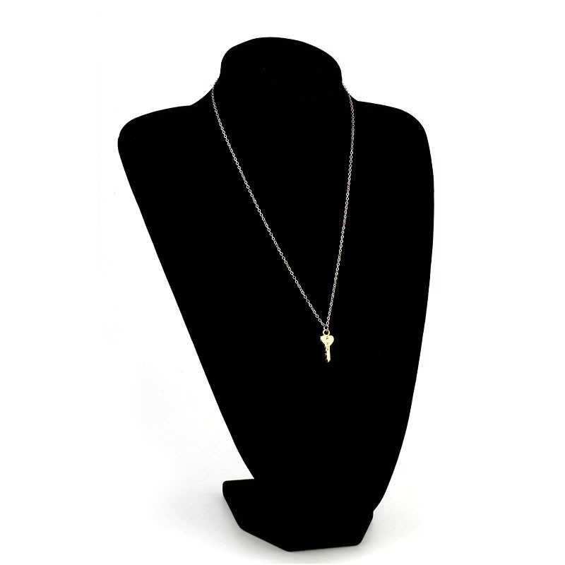 Bijoux Corée Créative En Forme De Coeur Serrure À Clé Couture Pendentif Collier Chaîne De Clavicule Couple Collier En Gros Nihaojewelry display picture 5