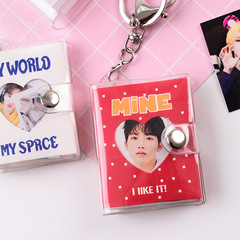 Wholesale supply of INS retro hollow heart mini 2-inch photo album with keychain and sticker album