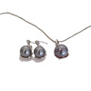 Fashionable necklace and earrings from pearl, set, European style