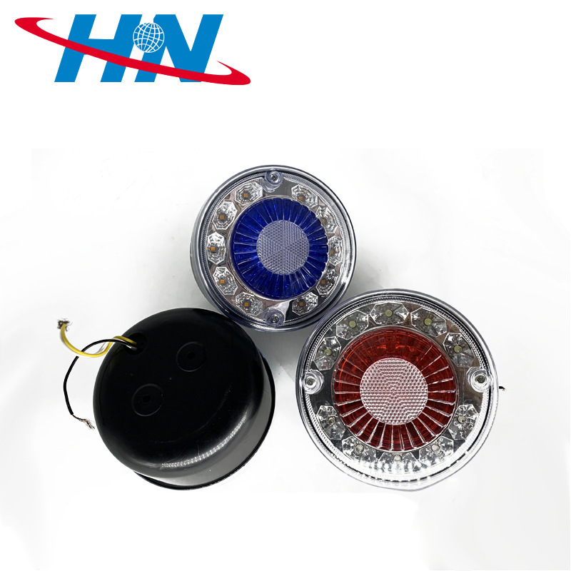 Remolque universal luz redonda 19LED camión luz lateral logística camión hamburguesa bomba de luz del coche luz trasera