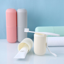 旅行刷牙洗漱口杯便携式套装创意簌口牙刷盒子牙具带盖桶批发