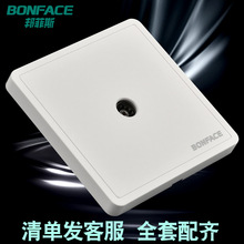 邦菲斯86型一位电视插座家用白色暗装一位有线TV闭路电视插座面板