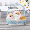 Scenic hot selling basket simulation cat basket cat sound control simulation cat will call simulation single cat crafts