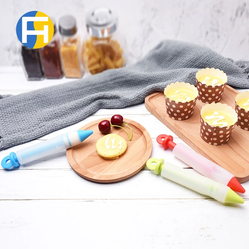 Silicone 4 -headed mouth decorative pen cream chocolate writing pen cake baking biscuits dessert decorative pen