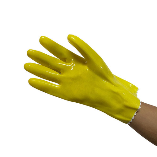 Youhe brand dipped gloves 28cmpvc cotton dipped gloves acid and alkali resistant gloves oil resistant gloves