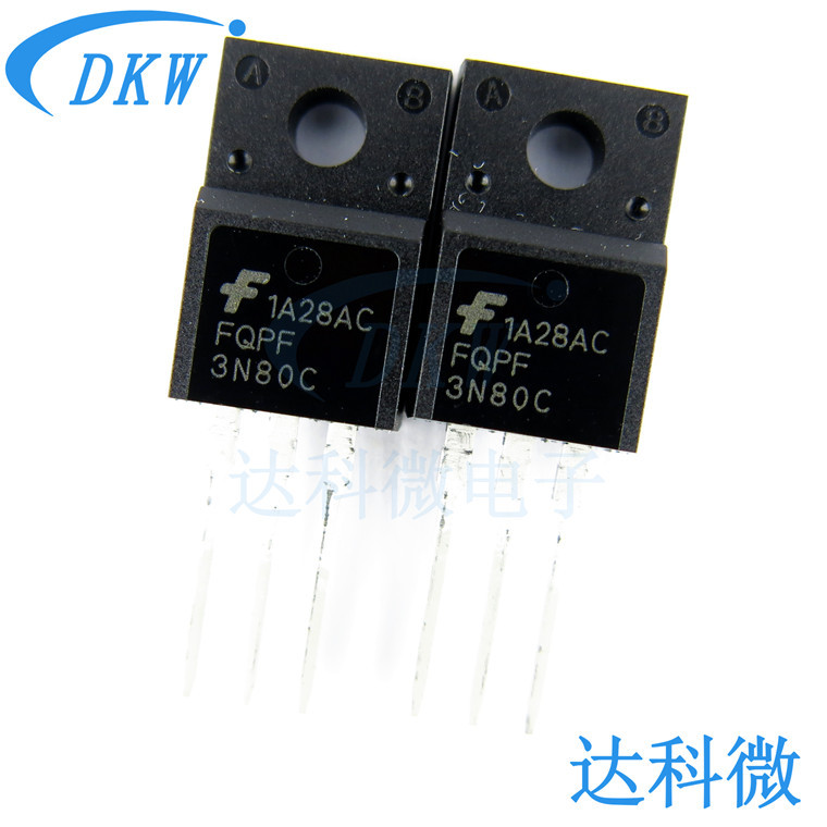 FQPF3N80C 3N80 TO-220F 3A/800V N沟道MOS场效应管 大芯片足参数