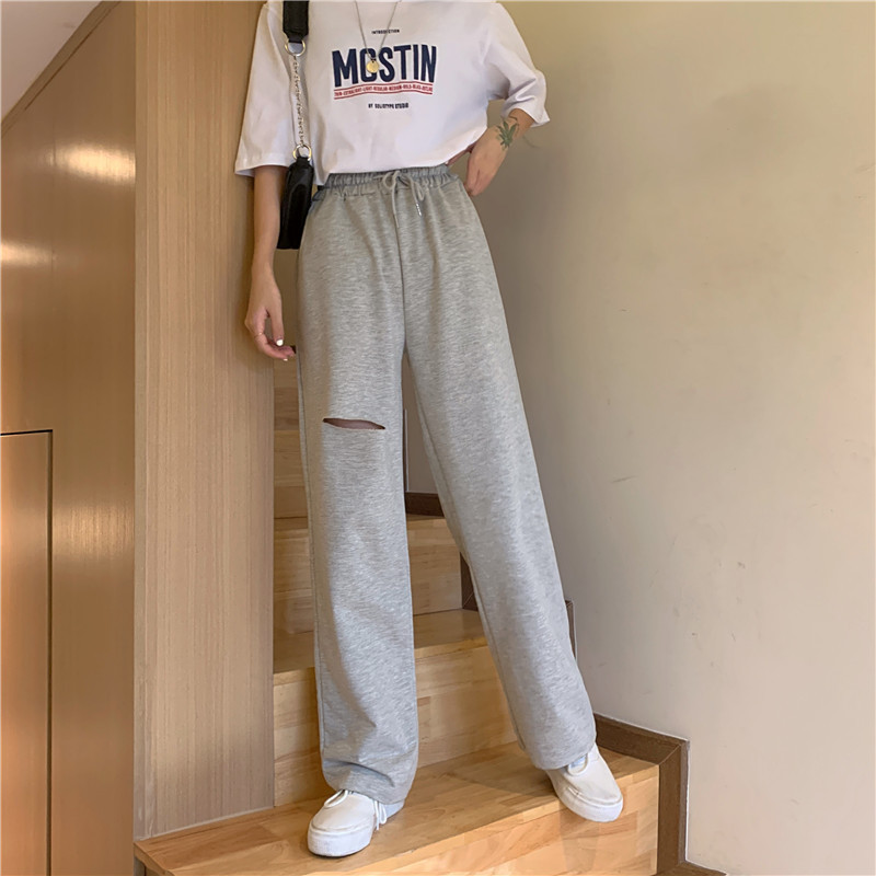 Damen Freizeithose Aus Baumwolle Mit Gummizug Für Den Sommer_voghion.com