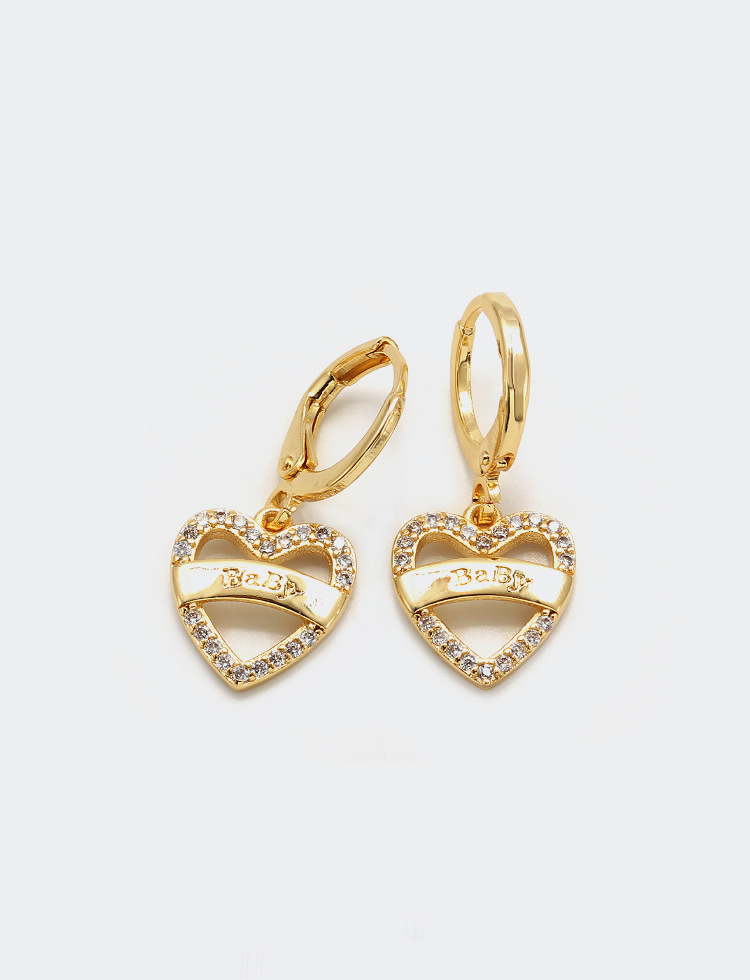 fashion goldplated hollow heartshaped earringspicture4