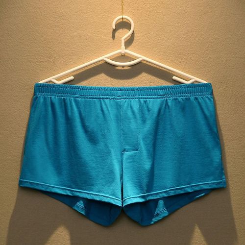 New men's loose underwear pure cotton trendy boxer briefs youth personality red shorts four-corner solid color shorts head