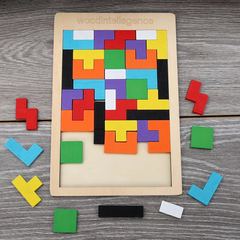Wooden Russian Block Educational Toys for Children, 3D Puzzle Blocks, Wholesale and Distribution
