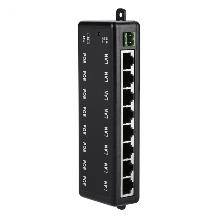 8-Port POE Zentralversorgungsmodul, 12-48V