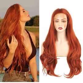 假发女头套中分波浪假发跨境外贸热卖浅粉渐变欧美时尚批发