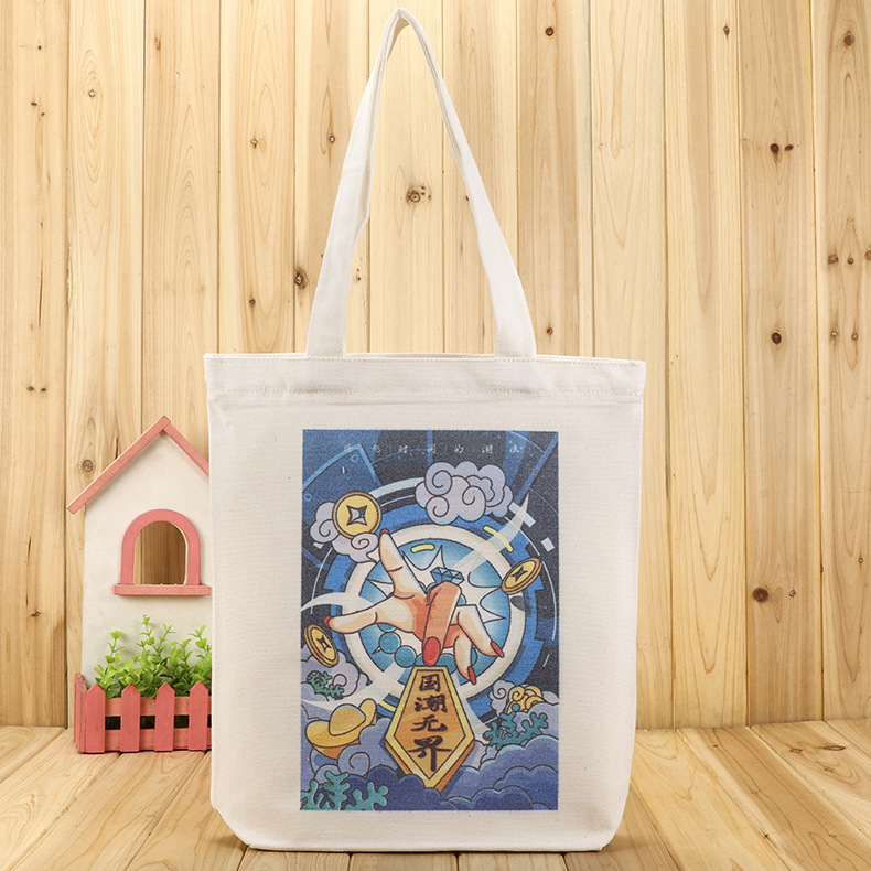 源头厂家 供应手提帆布袋 可加印LOGO 有底手提单肩帆布购物袋