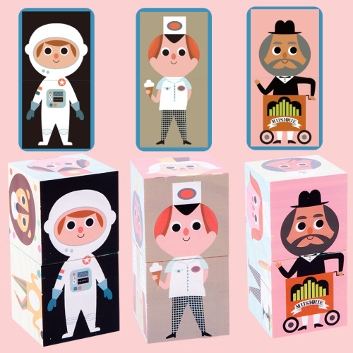 Children's ever-changing character puzzle 3D three-dimensional building blocks puzzle building six-sided painting science and education toys manufacturer direct sales and distribution