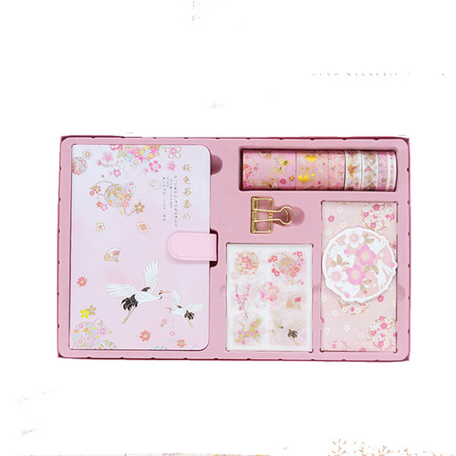 Magnetic Button Notebook Set, Traditional Chinese Style, Creative Student Planner, Exquisite Magnetic Button Cover Stationery Box