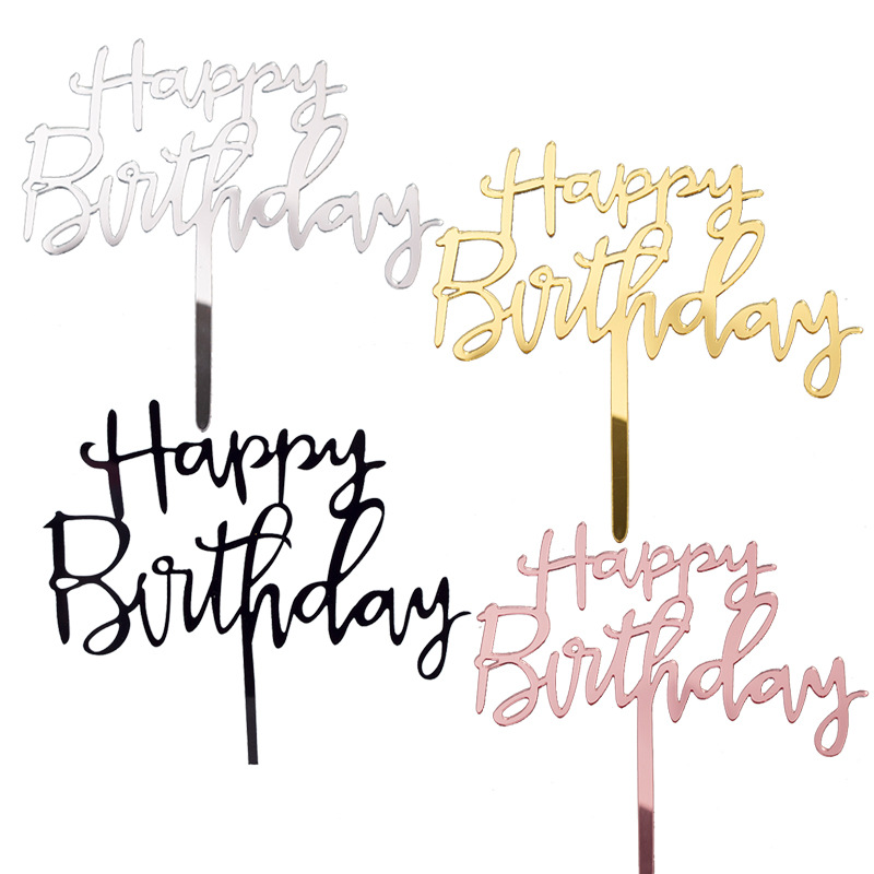 Acrylic cake insert card Happy birthday...