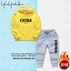 Autumn demi-season set, fleece keep warm hoody, trousers, children's clothing, 2021 collection, suitable for teen, wholesale