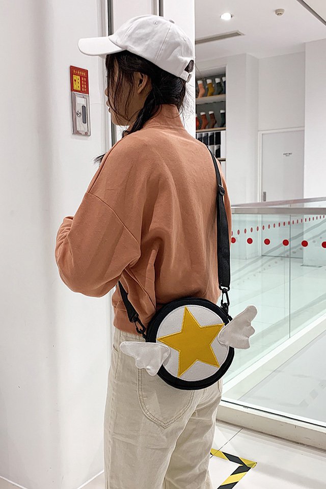 Japanese Fashion New   Cute Cartoon Magic Sakura Canvas Shoulder Bag Girl Cute Funny Purse  Wholesale display picture 114