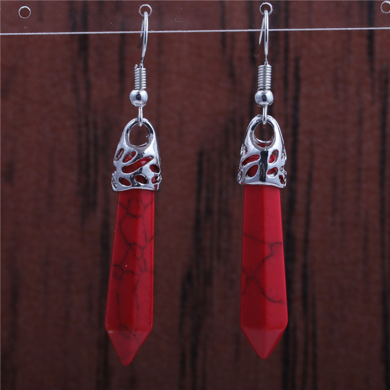 Red Pine Sandstone Earrings display picture 17