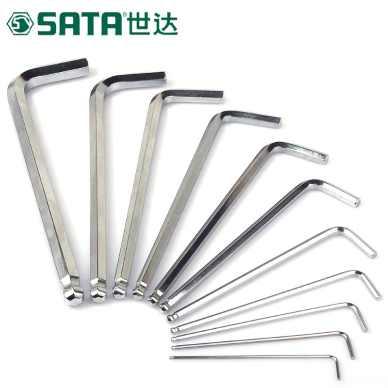 世达五金工具80304A-80316A特长平头球头内六角扳手 铬钒钢内六角