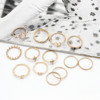 Set, retro ring, European style, suitable for import, wholesale