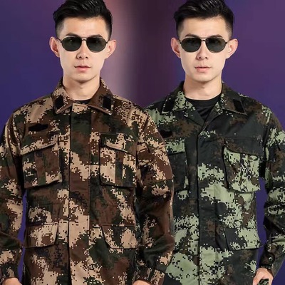 suit Camouflage Train pure cotton suit man evalue Rain clothes Long sleeve camouflage