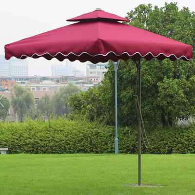 2020新扳手香蕉伞户外太阳伞大型方形遮阳伞庭院花园边柱伞岗亭伞|ms