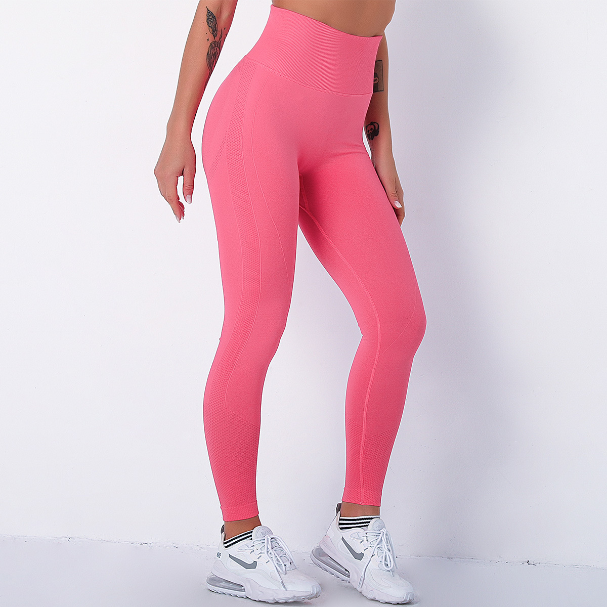 Knitted Peach Buttocks Moisture Wicking Yoga Pants NSNS10680