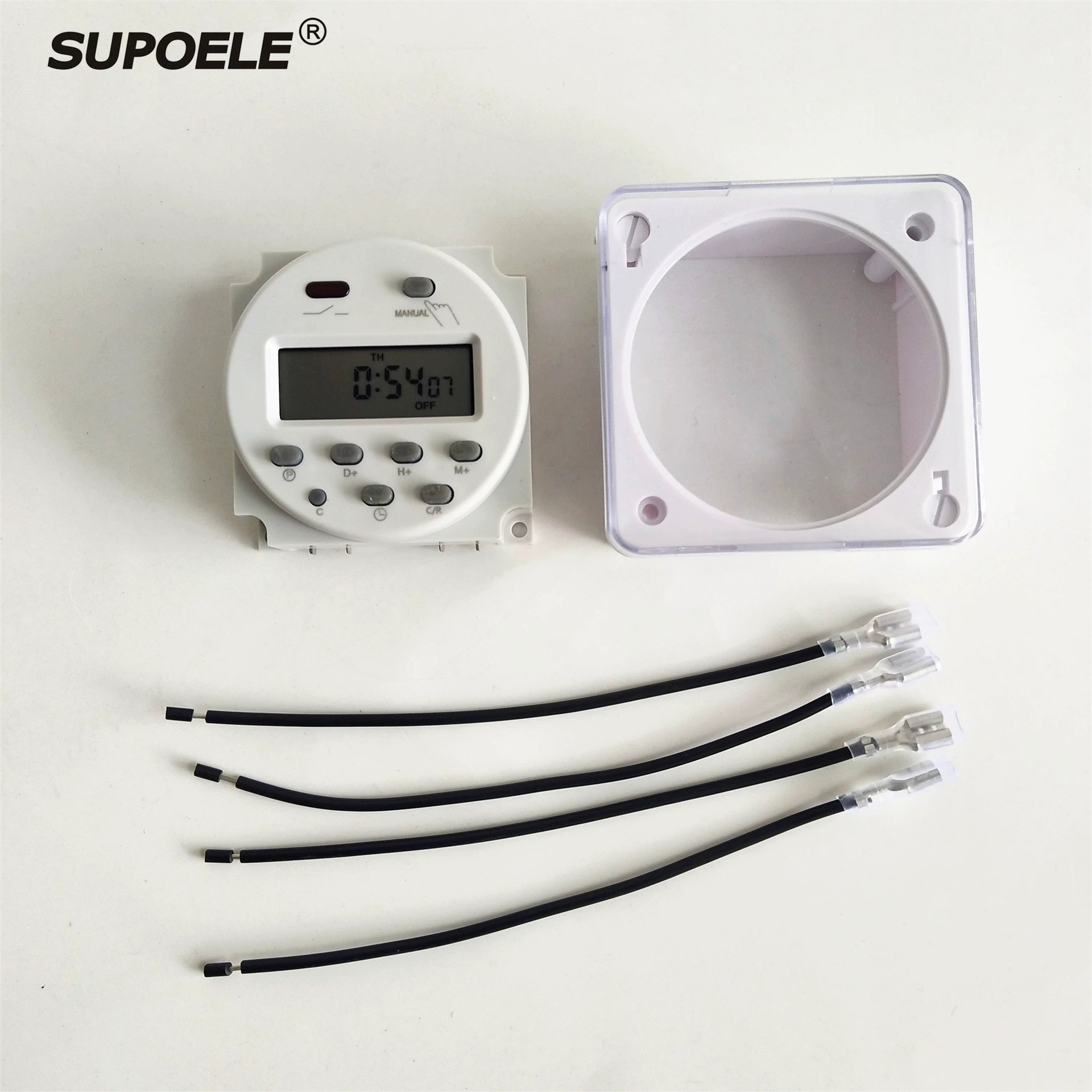 Таймер переключателя с таймером микрокомпьютера CN101 220 В 110 В 12 В с пыленепроницаемым ящиком и 4 клеммными проводами холодного отжима