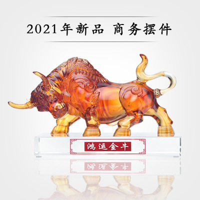 Chinese Zodiac Healing glass Decoration company Anniversary The opening Gifts Anniversary Office decorate high-grade Decoration