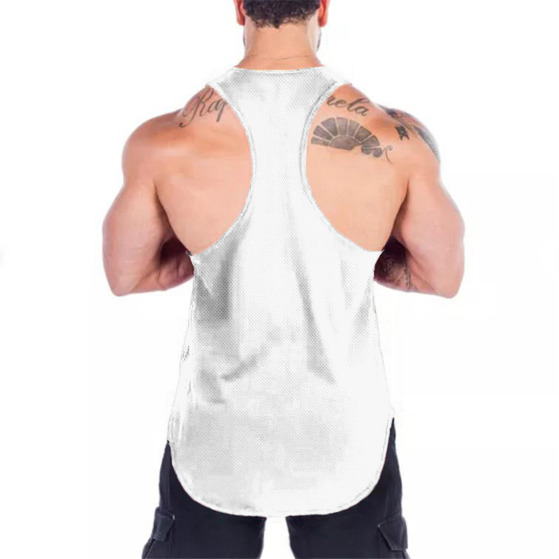 Aolin piya body muscle hombres culturismo fitness deportes chaleco malla transpirable de secado rápido en forma de I ropa elástica de entrenamiento