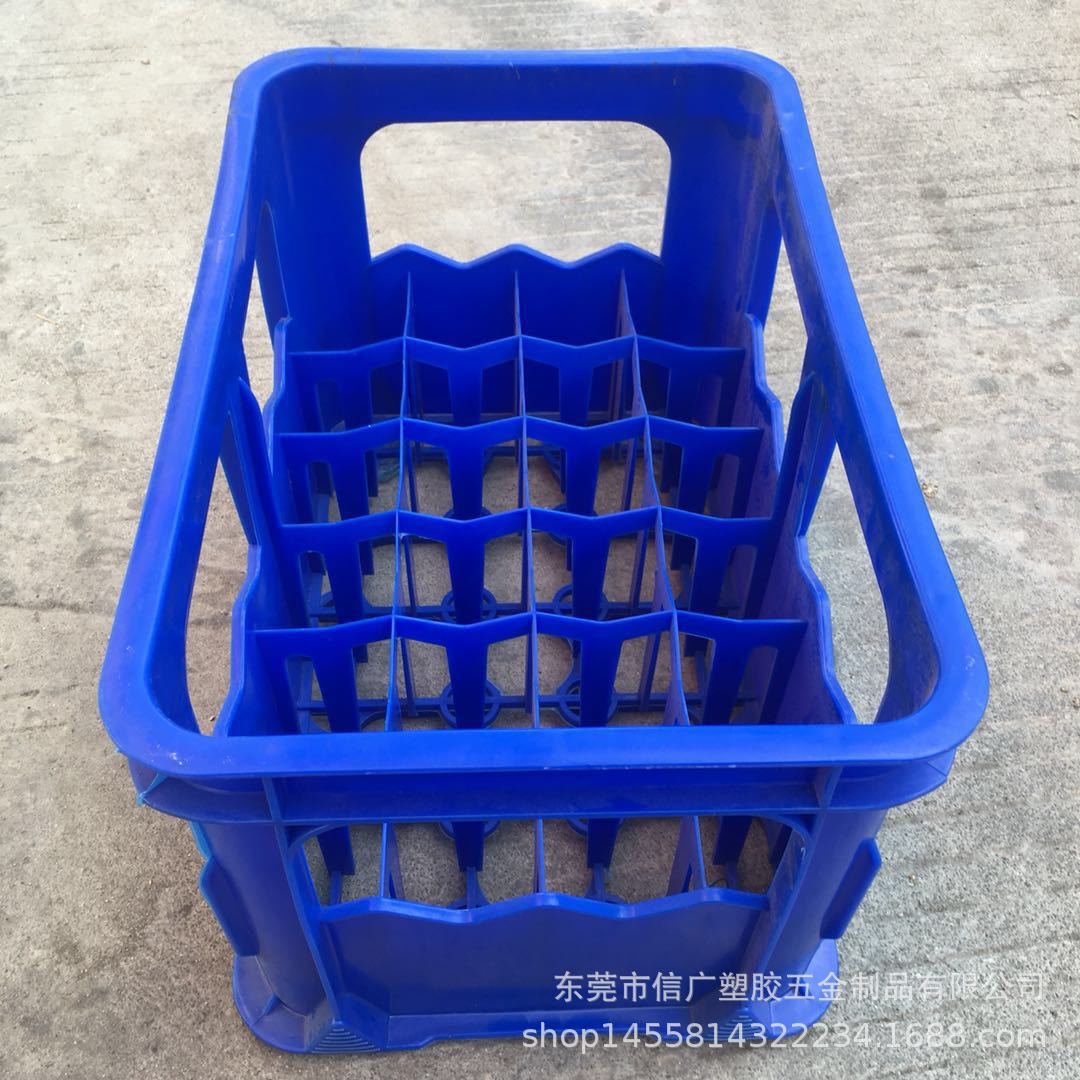 厂家直销雪碧可乐瓶专用 分格箱 塑胶隔板箱 周转筐480*330*145mm