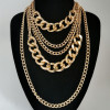 Accessory, fashionable chain hip-hop style, necklace, sweater, European style, punk style