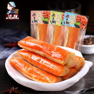 Lingmei Bulk Dord Crab Crab Crab Stick, морепродукты закуски краб мясной палочка сетевая красная закуска оптом