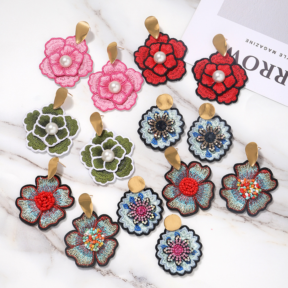 Fashion Personality Exaggerated  Daisy Flower Earrings display picture 8
