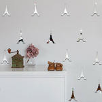 Акрил эйфелева башня самолет ребенок дом гостиная спальня декоративный цветок наклейки искусство ремесла зеркало наклейки для стен