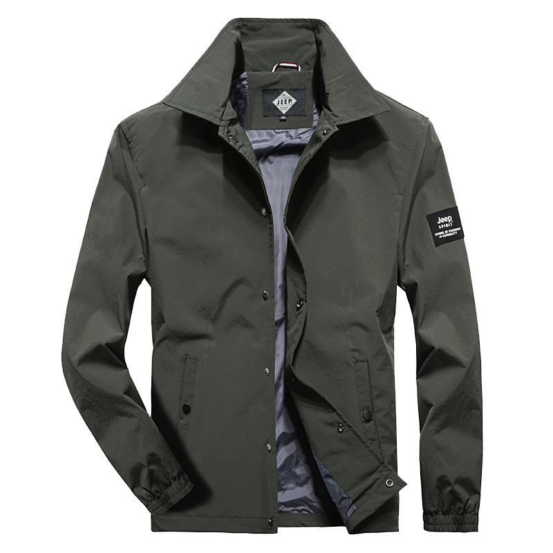 Amazon primavera y otoño chaqueta de los hombres nueva al aire libre más tamaño casual chaqueta de solapa de los hombres chaqueta suelta comercio exterior