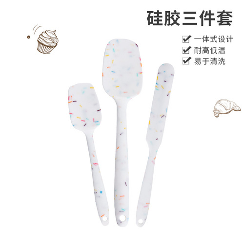 硅胶刮刀抹刀套装烘焙用具彩盒烘焙工具套装3件套kitchen utensil