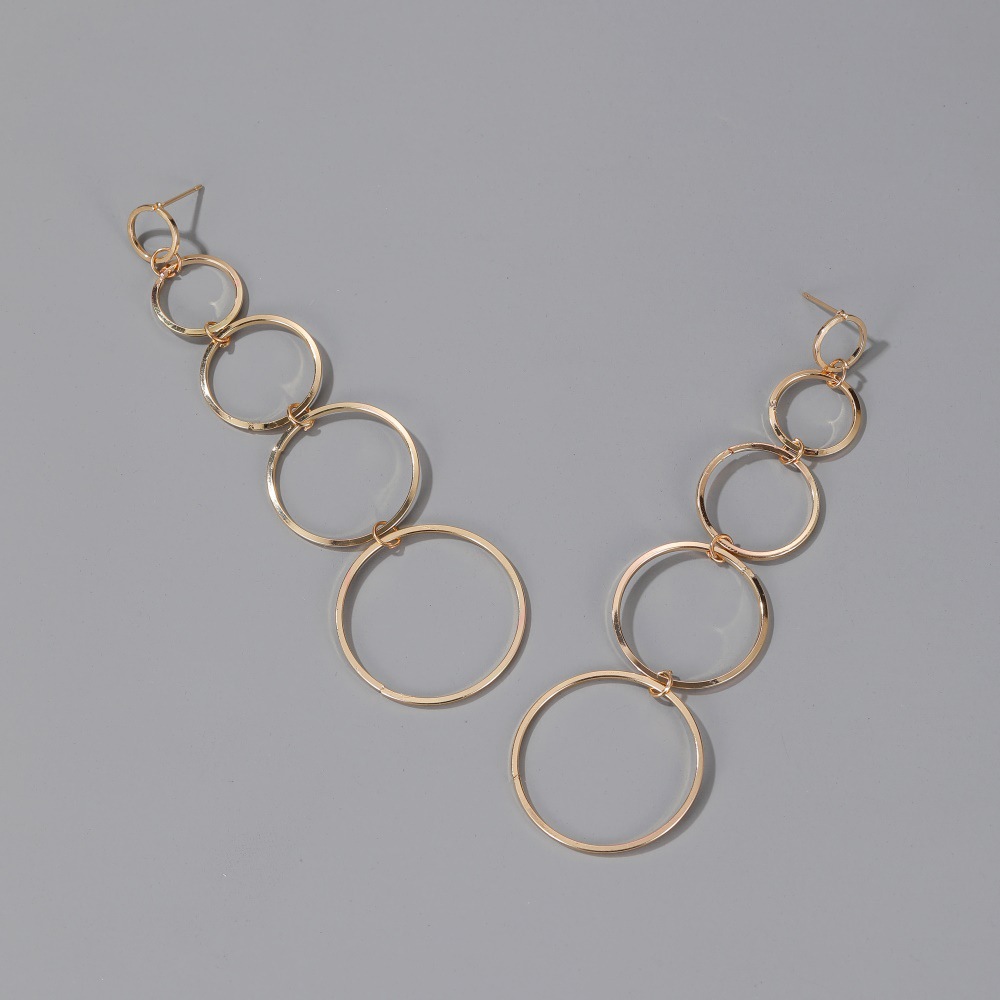 Simple Style Geometric Plating Alloy No Inlaid Earrings display picture 8