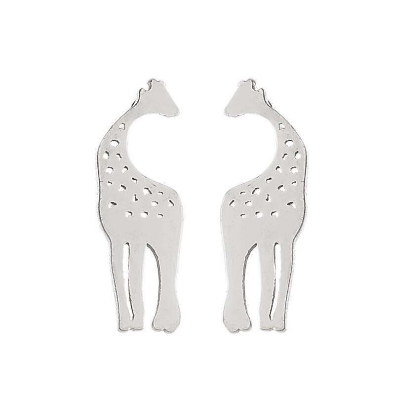 1 Pair Fashion Giraffe Stainless Steel Plating Ear Studs display picture 2