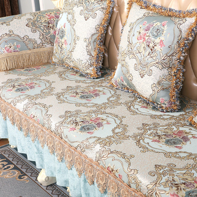 歐式沙發墊客廳皮木組合沙發防滑坐墊後背巾貴妃全包罩套夏季定做