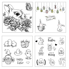 原创复活节系列2021硅胶透明印章手账印章工厂直销DIY新款印章