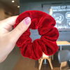 New autumn and winter pure color plush large intestine circle Korean version of temperament flamboyed pouredonum bowel velvet temperament pork large intestine hair ring