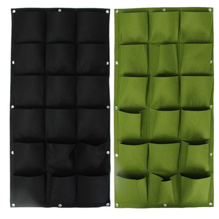 Bolsa de plantación de fieltro personalizada Bolsa de plantación tridimensional no tejida vertical montada en la pared Bolsa de plantas