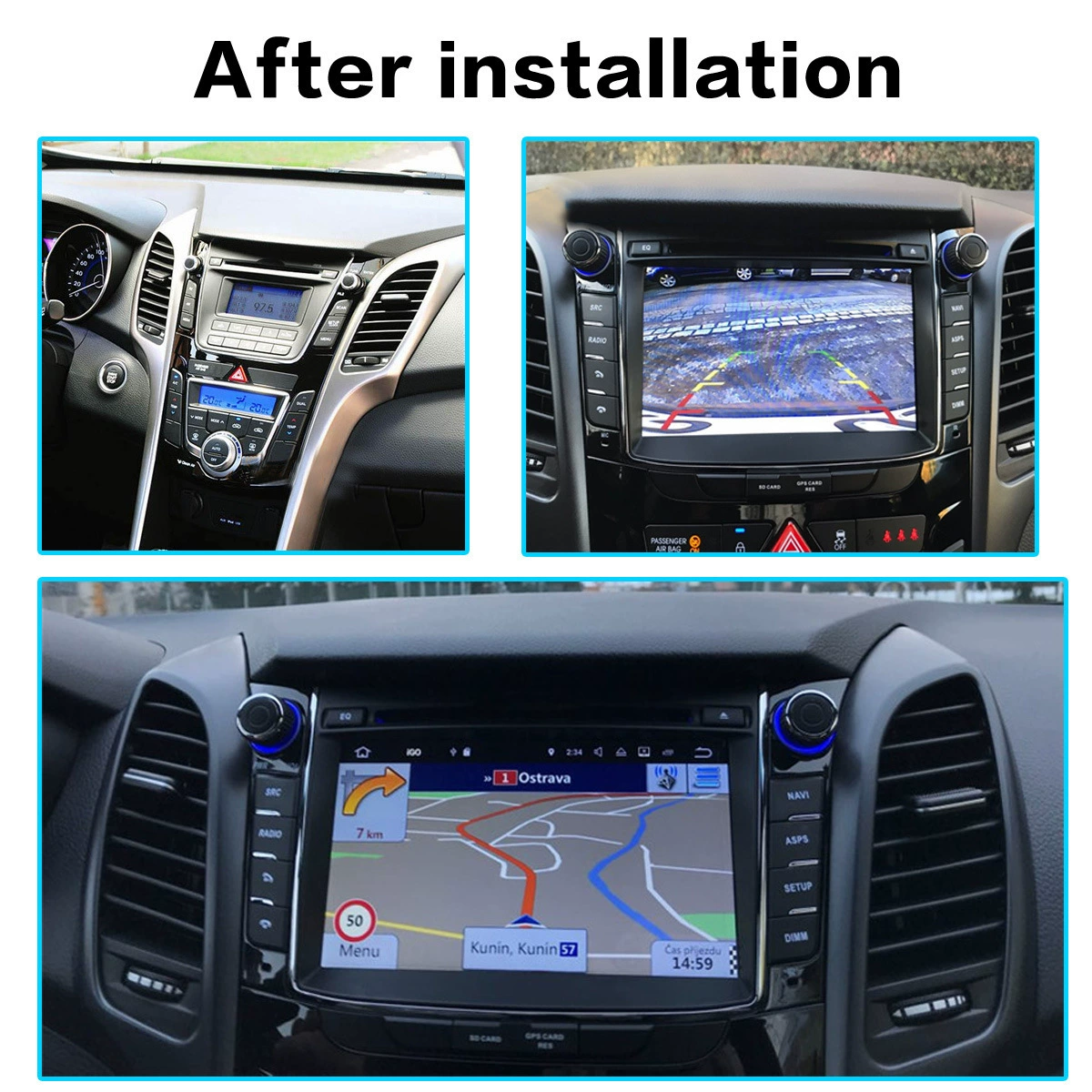 Подходит для Hyundai I30 Hyundai Erant GT 2012-2016 Семидюймовая навигационная система Hyundai Android i30