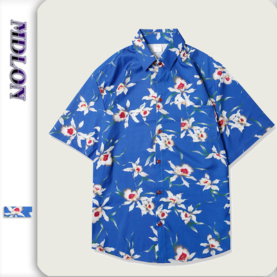 men's wear 2020 Spring and summer new pattern shirt street Retro Hawaii shirt Printed full version Easy Men's shirt