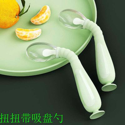 Manufactor Direct selling new pattern Shilly baby train children Complementary feeding spoon baby Silicone band sucker box-packed goods in stock