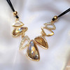 Fashionable retro necklace, triangle, crystal, chain for key bag , Japanese and Korean, with gem, wholesale